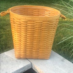 Longaberger large oval waste basket with liner